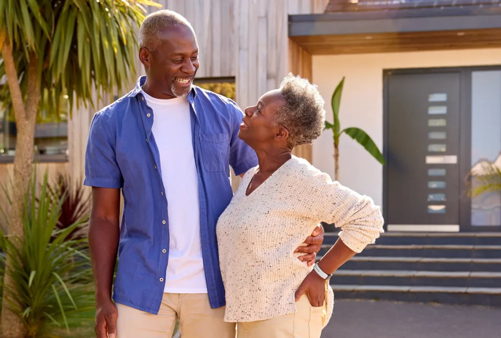 Couple thinking about relocating in retirement