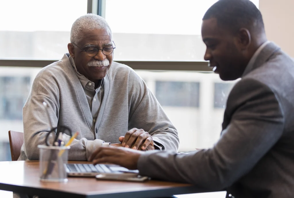 People discussing inheriting a retirement account