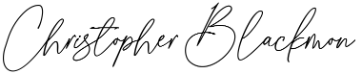 Christopher Blackmon Signature