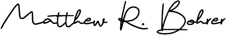 Matthew R. Bohrer Signature