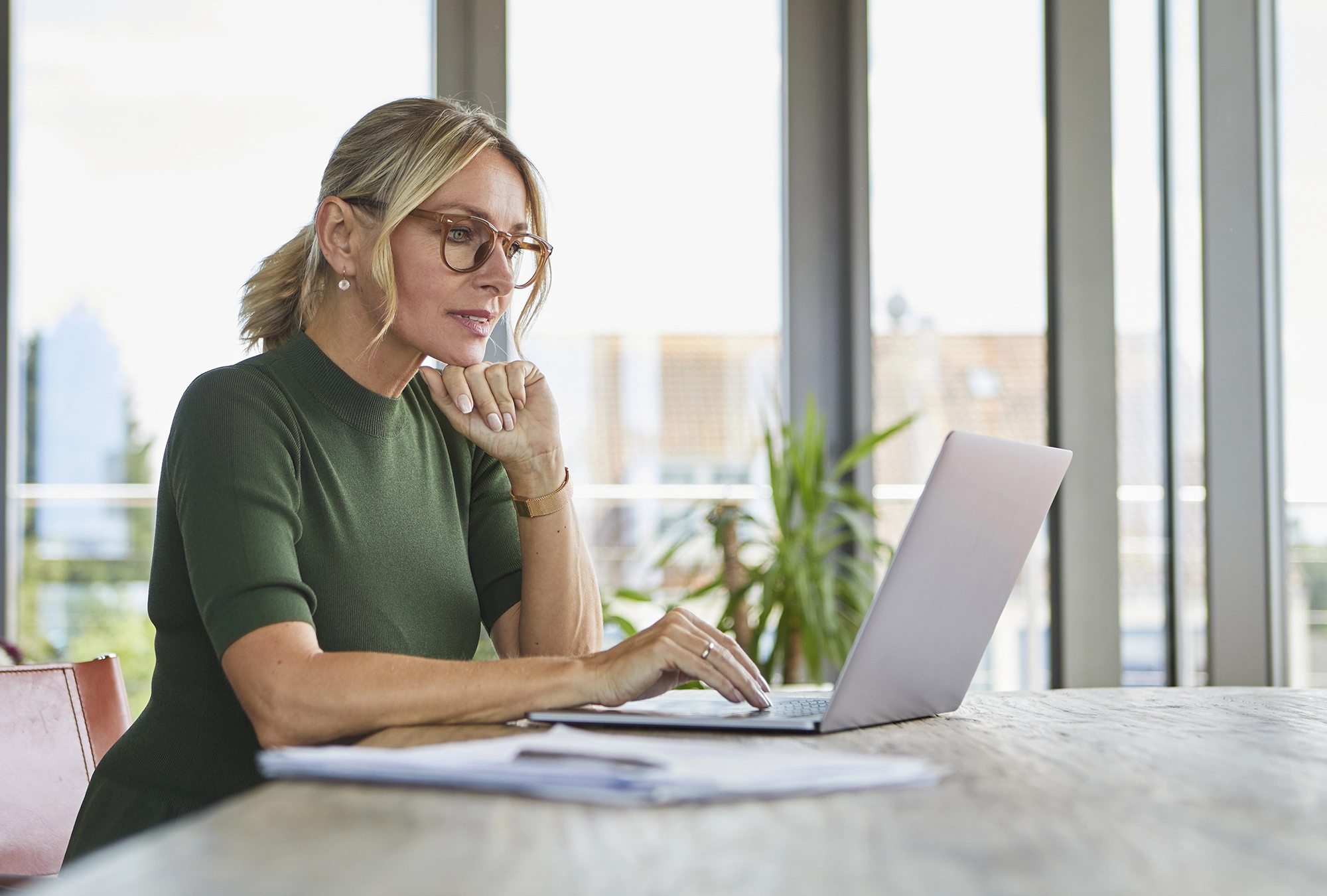 Person researching self-employed retirement plan