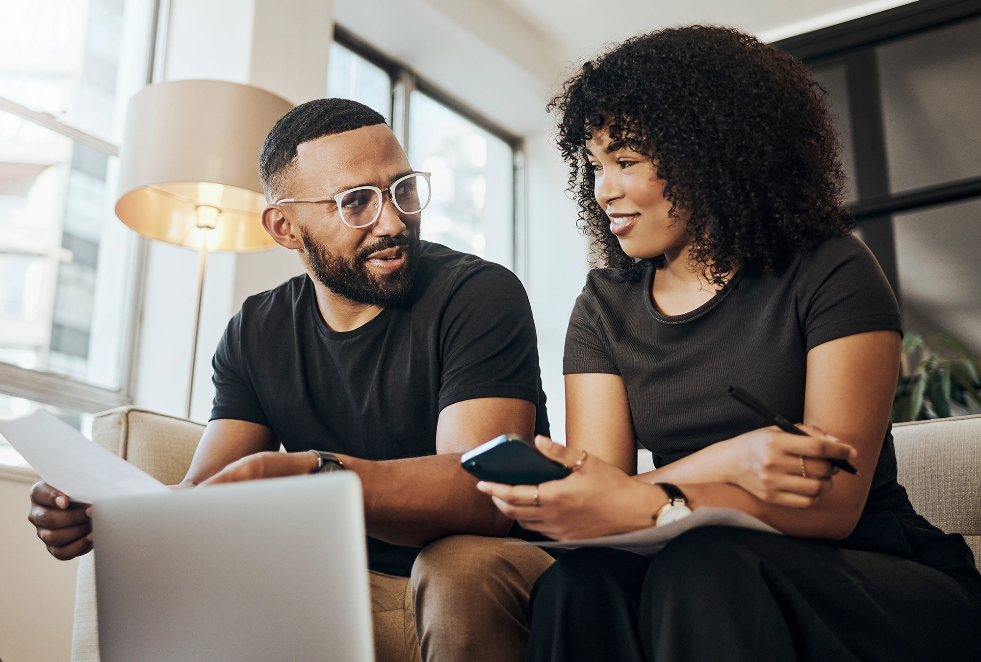 Couple discussing Form 1099-K